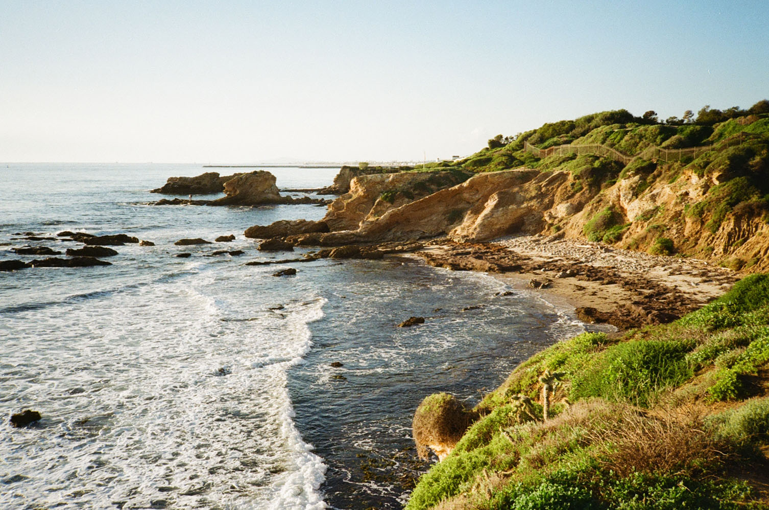 Cliffs overlooking a beach at Crystal Cove State Park